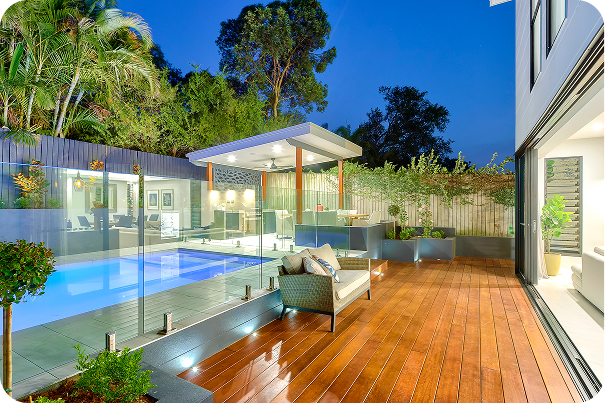 image of a nice pool with a safe and compliant fence